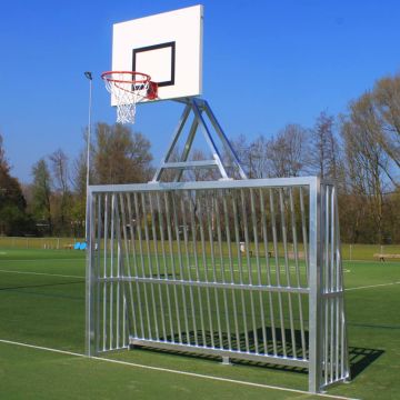 Anti vandalisme voetbaldoel 300 x 200 cm met basket