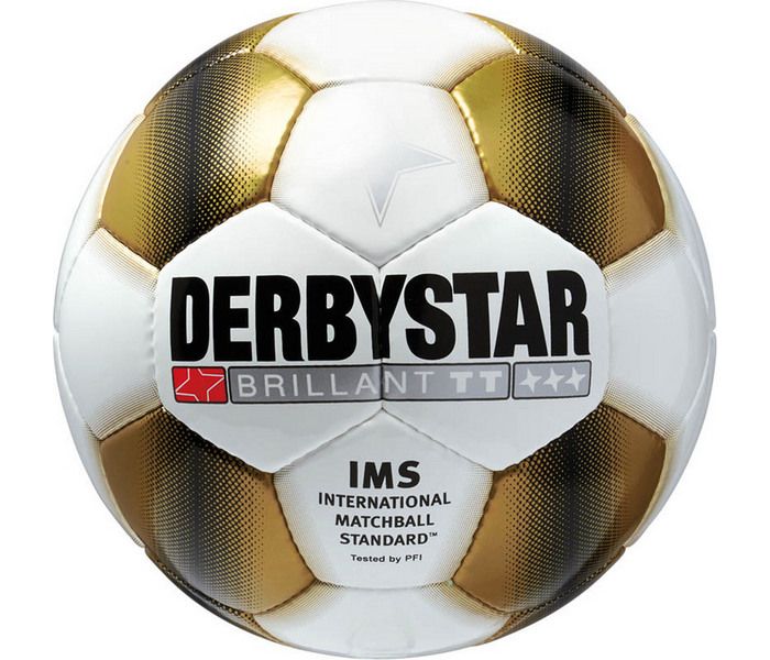 Derbystar voetbal brillant TT gold-wit