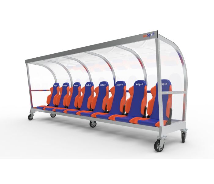 Verplaatsbare Dug-out model PRO met Sportstoelen